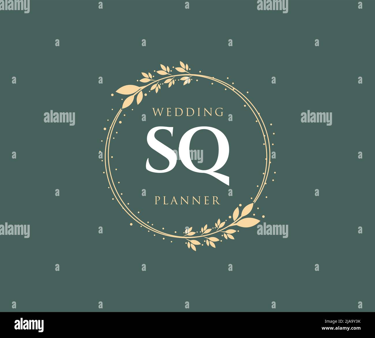 SQ Initials letter Wedding monogram logos collection, hand drawn modern ...