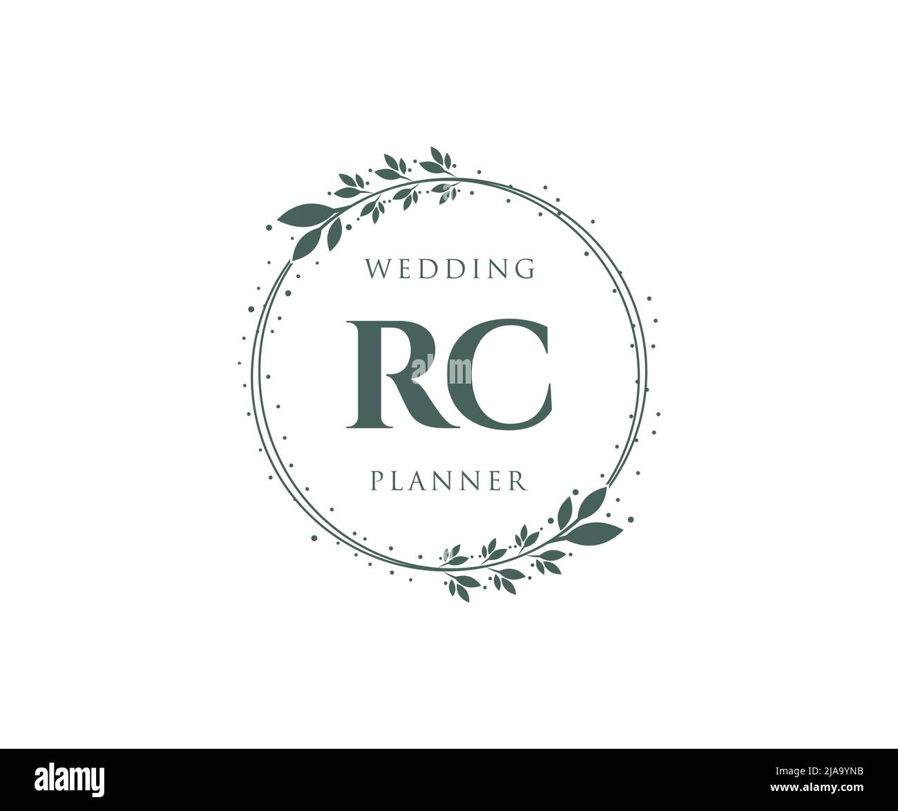 RCInitials letter Wedding monogram logos collection, hand drawn modern ...