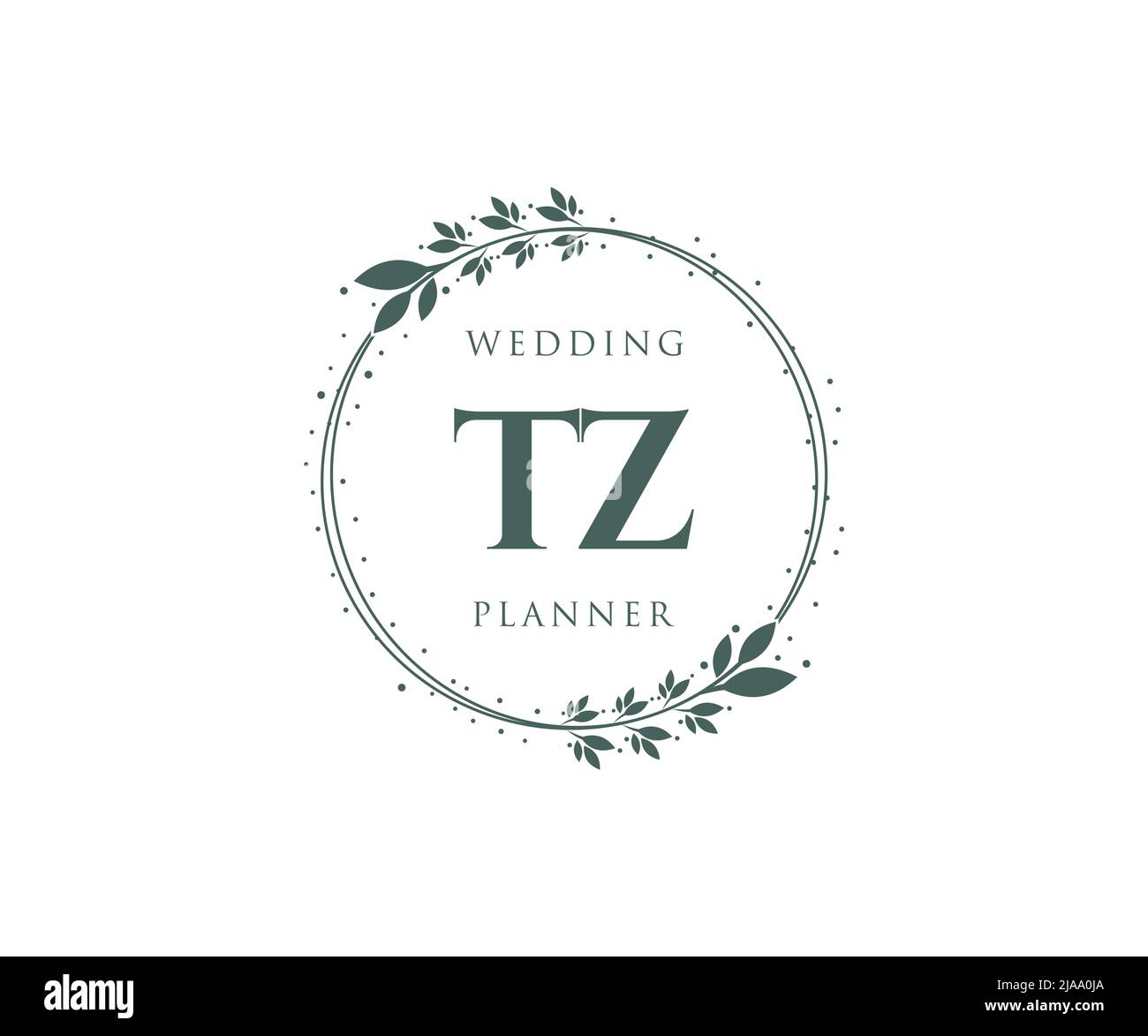 TZ Initials letter Wedding monogram logos collection, hand drawn modern ...