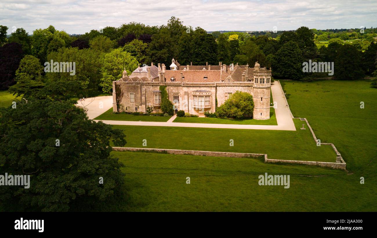 Lacock Abbey is a historic country house where Henry Fox Talbot invented the photographic negative Stock Photo