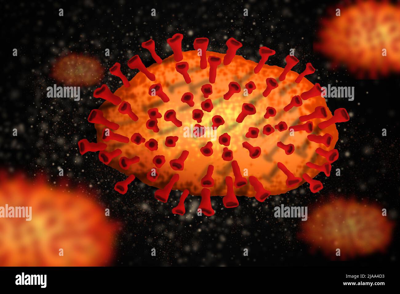 monkeypox virus close up illustration Stock Photo - Alamy