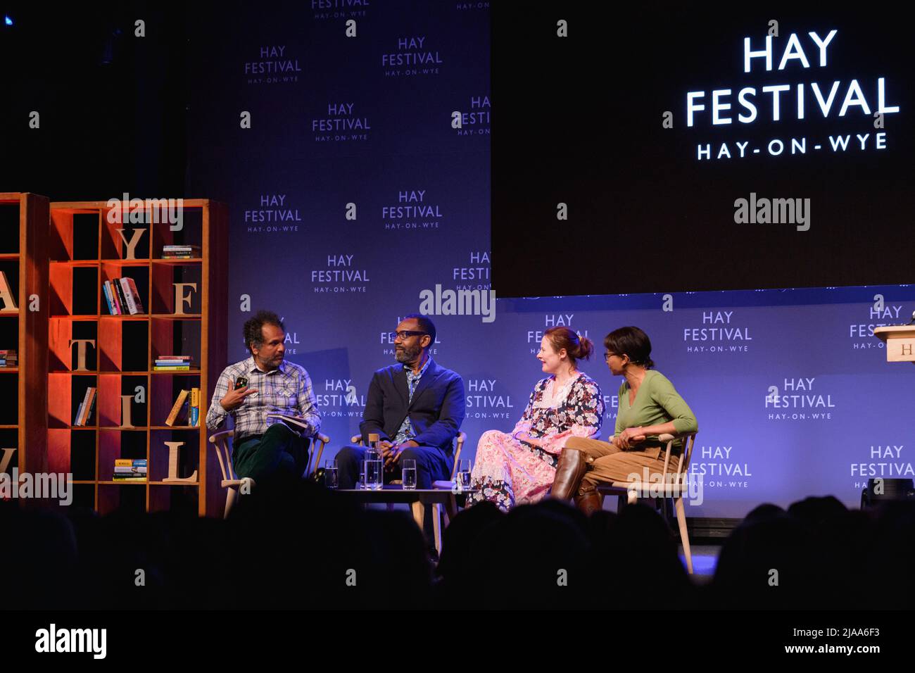 Hay-on-Wye, Wales, UK. 29th May, 2022. Lenny Henry and Monica Dolan ...