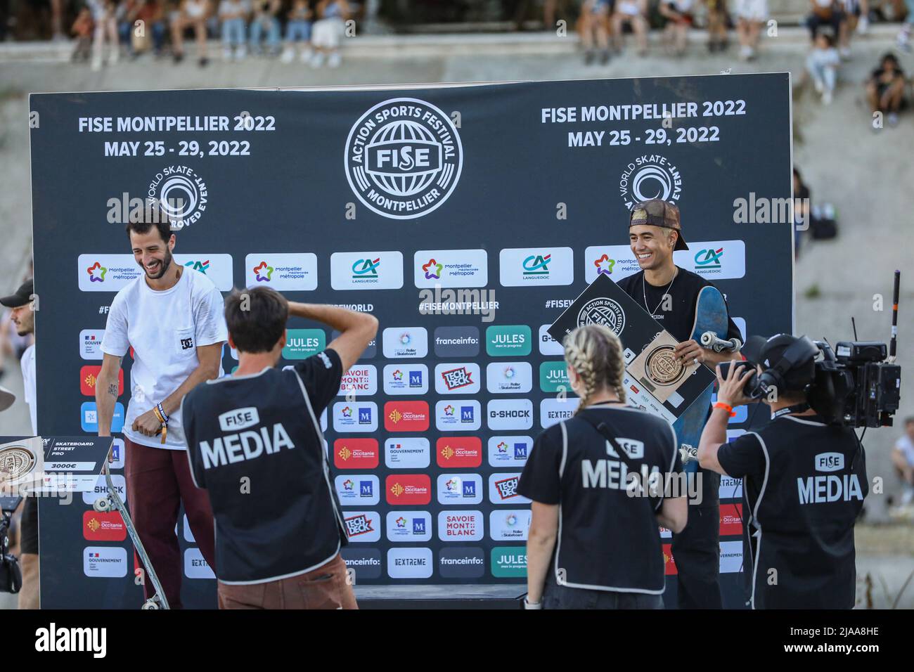 SKATEBOARD STREET PRO MEN FINAL of the FISE sports event on Saturday May  28, 2022 in Montpellier, France. The International Festival of Extreme  Sport Stock Photo - Alamy