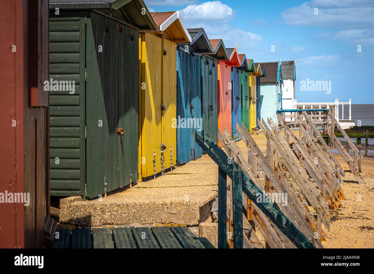 Holiday small houses by the sea Stock Photo