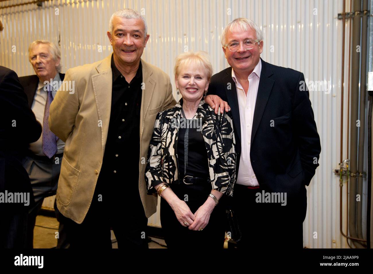 File photo dated 28/04/14 of (left to right) Tony Osoba, Patricia Brake and Christopher Biggins attending the launch of Porridge: Inside Out. The actress, who starred as Ronnie Barker's on-screen daughter in the sitcom Porridge, has died aged 79 after a 'very long battle with cancer', her agent said. Issue date: Sunday May 29, 2022. Stock Photo