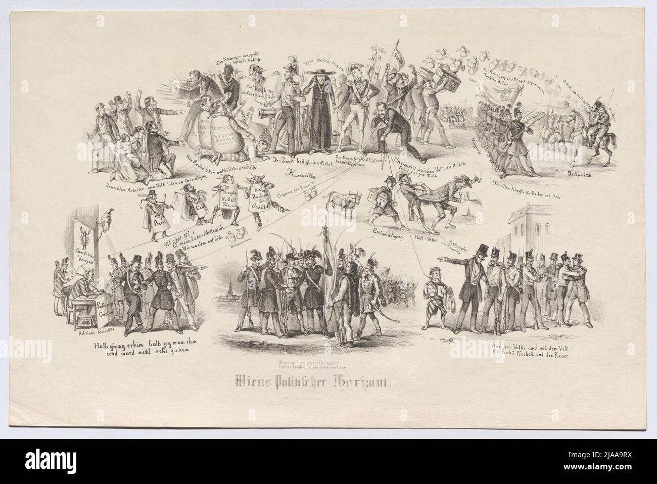 "Vienna's political horizon." (Cartoon). Karl (Carl) Lanzedelli