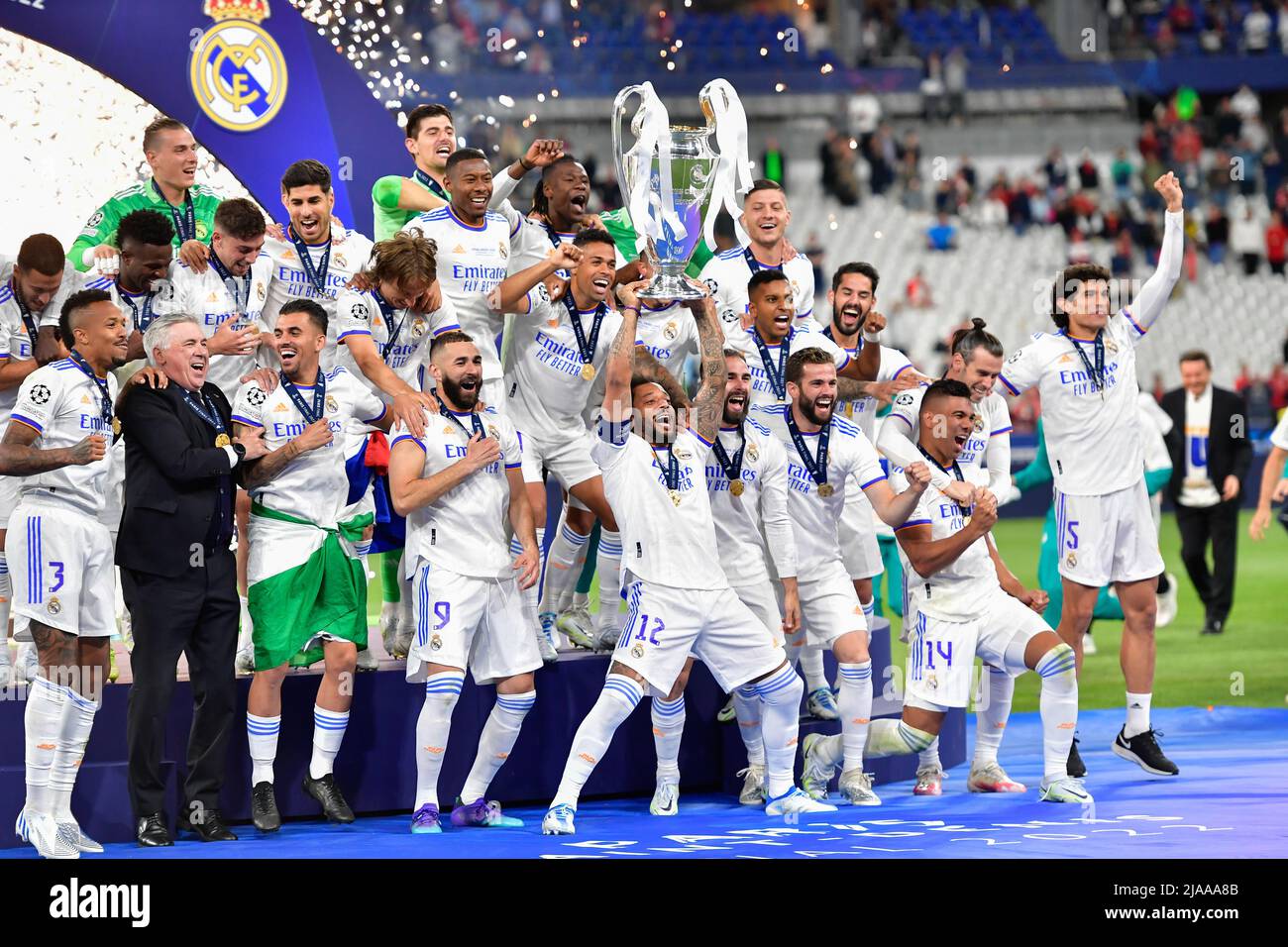 Paris France 28th May 2022 Marcelo Of Real Madrid Can Raise The paris-france-28th-may-2022-marcelo-of-real-madrid-can-raise-the
