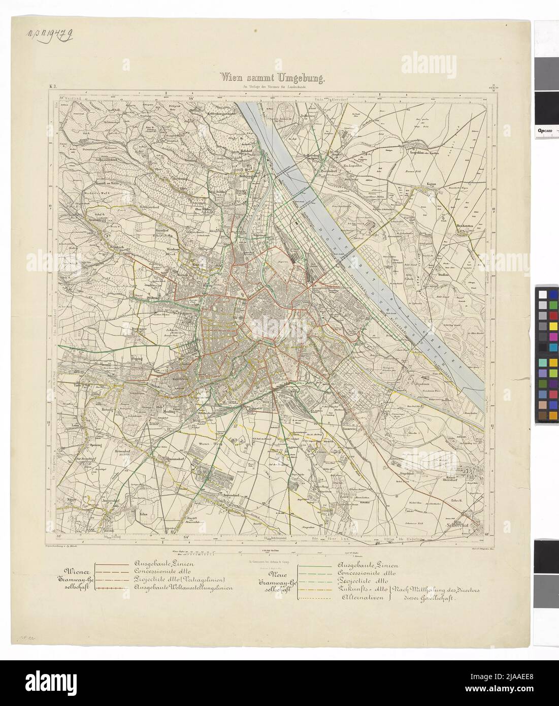 Vienna Samt ". Plan of Vienna with expanded and planned road lines