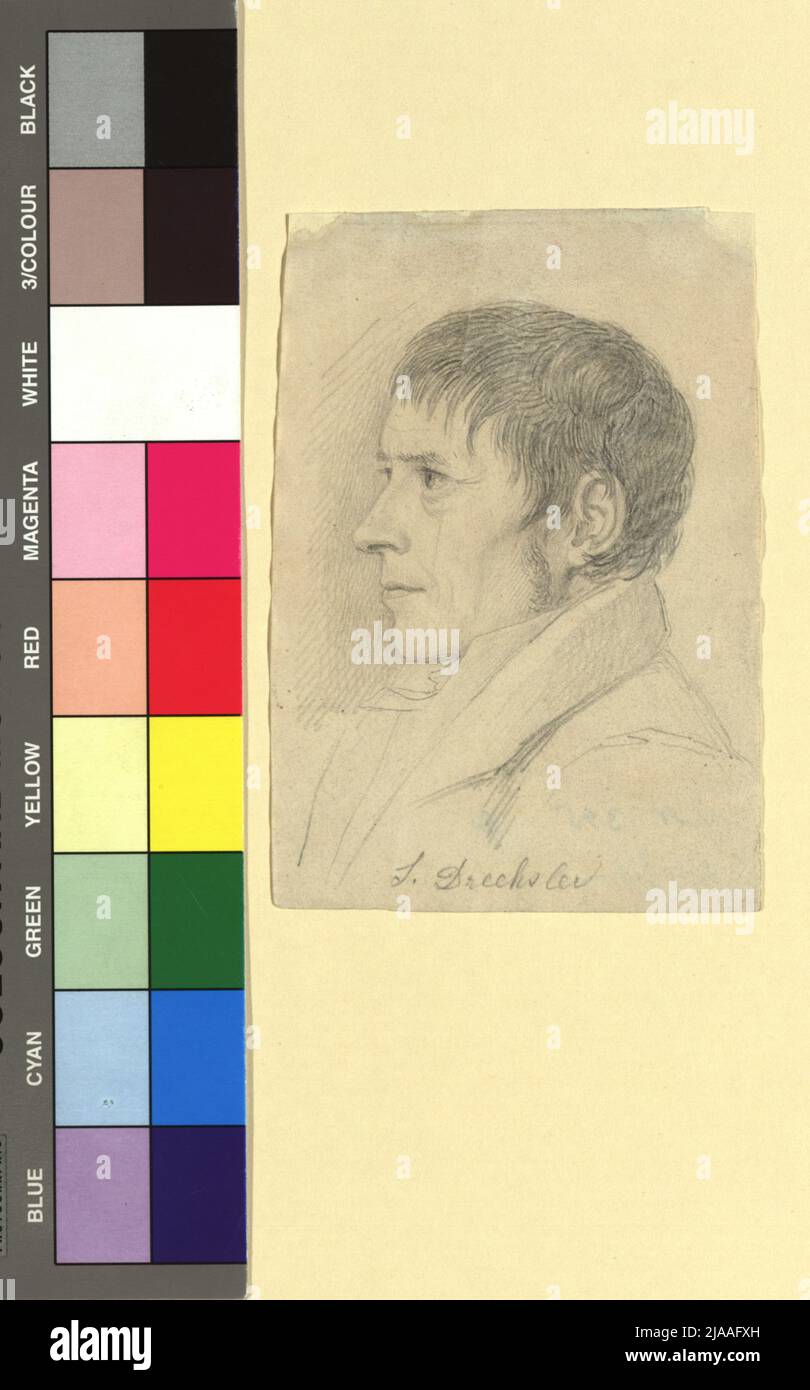 Portrait Josef Drechsler. Carl Heinrich Rahl (1779-1843), artist Stock ...