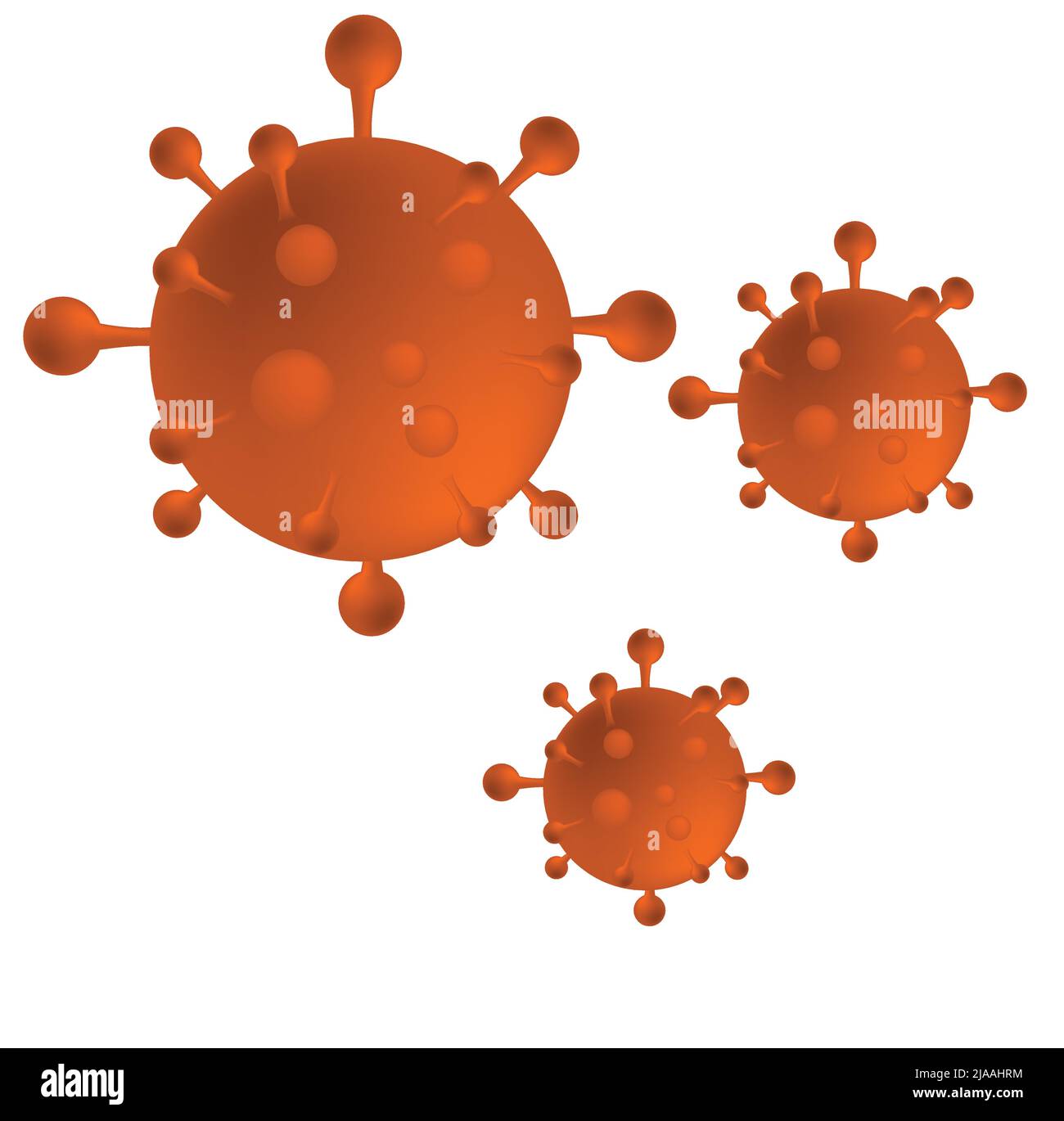 orange virus icon sign monkeypox with shadow. Pox virus concept. Vector clipart illustration Stock Vector