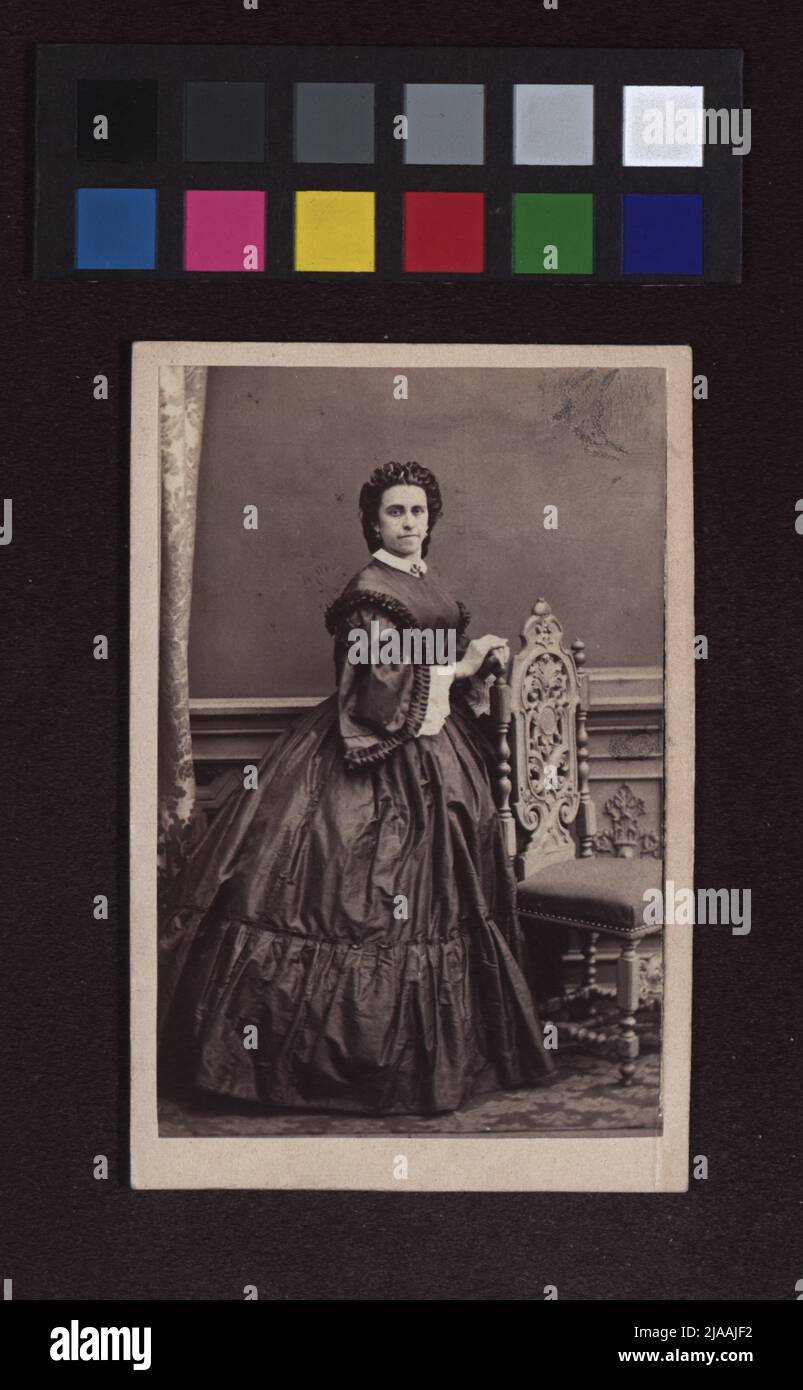 Anna Strauß (Netti), sister of Johann, Josef and Eduard Strauß (1829-1903). Ludwig Schrank (1828-1905), photographer Stock Photo
