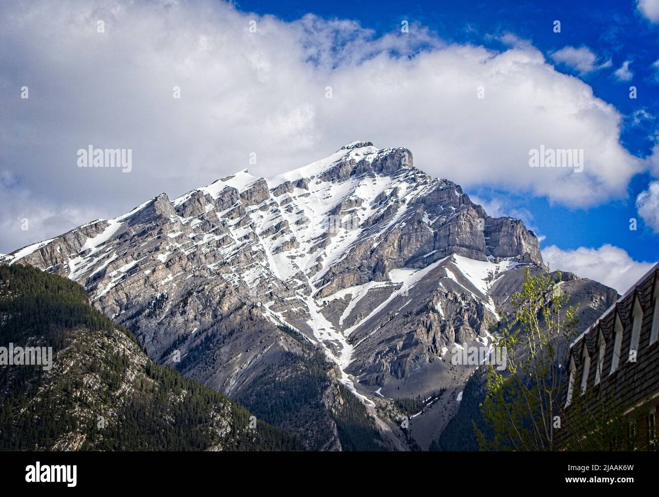 Cascade Mountain Banff Alberta Stock Photo Alamy