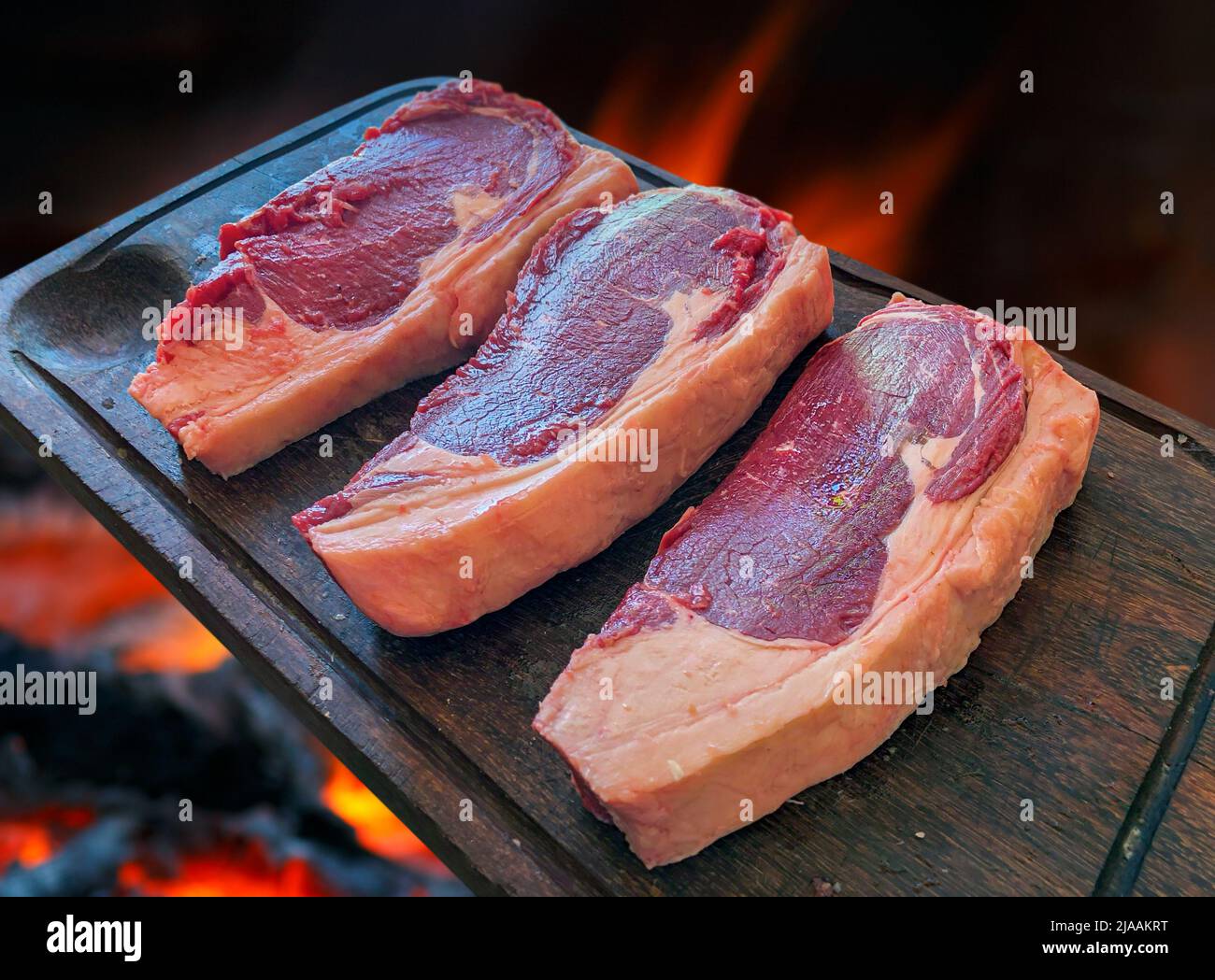 Ribeye Steak raw, sirloin steak Stock Photo Alamy