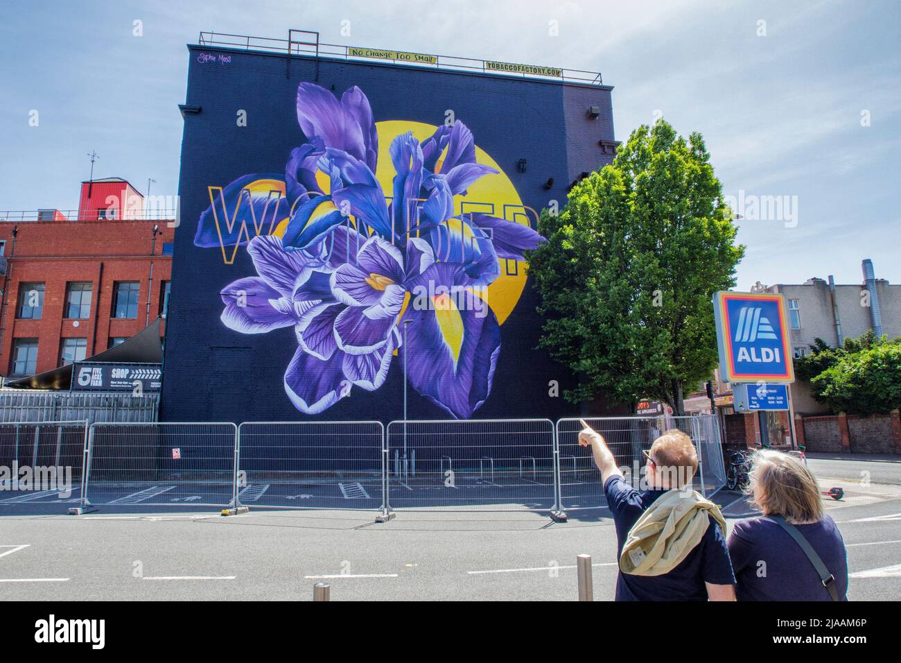 Artwork painted in Bristol for the Upfest 2022 festival,Europe's largest Street Art & Graffiti festival is pictured on the streets of Bristol. Stock Photo
