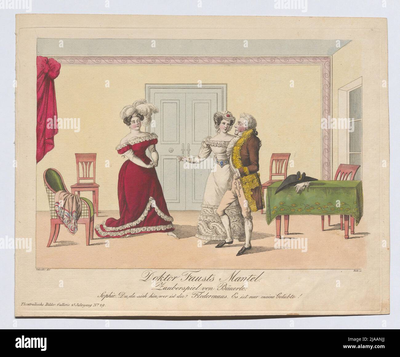Doctor Faust's coat. Magic game by Bäuerle (theatrical picture gallery ...