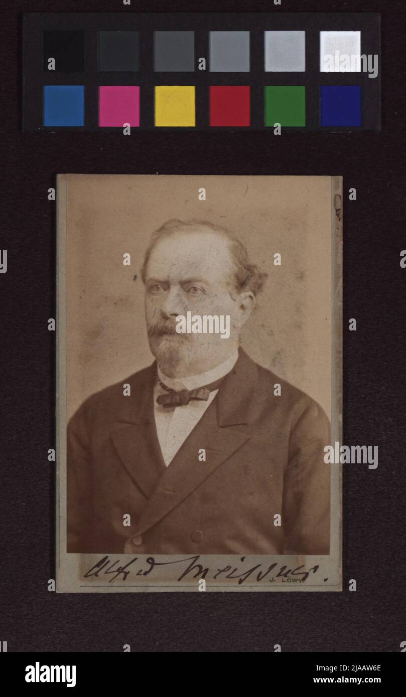Alfred Meissner (1821-1885), writer. Josef Löwy (1835-1902), photographer Stock Photo