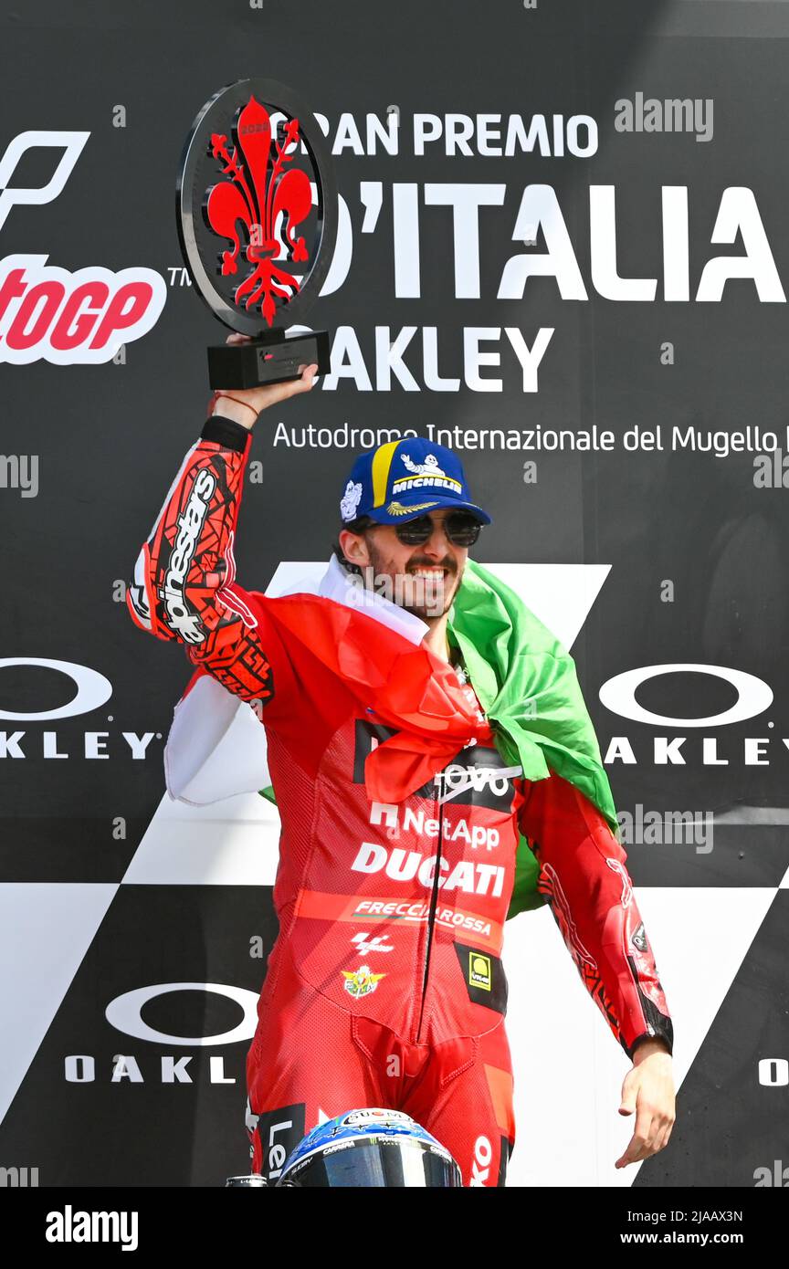 May 29, 2022, Scarperia (FI, Italy: Scarperia (FI), Italy, Mugello  International Circuit, May 29, 2022, MotoGP trophies during Gran Premio  dÃ¢â‚¬â„¢Italia Oakley Race - MotoGP World Championship. (Credit Image: ©  Alessio Marini/LPS