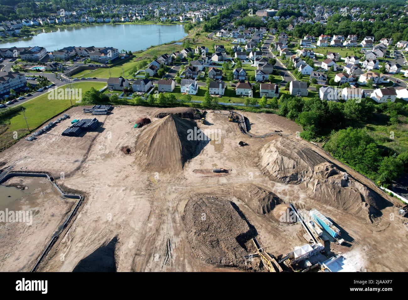 Suburban construction hires stock photography and images Alamy