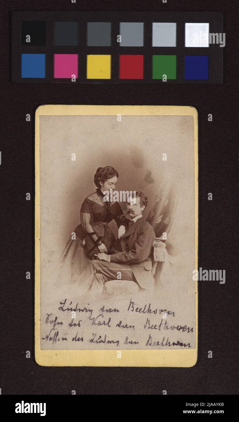 Ludwig van Beethoven with wife, son of Karl van Beethoven, official of the  German Order of the Knights, nephew of the composer. Otto Reitmayer,  Photographer Stock Photo - Alamy