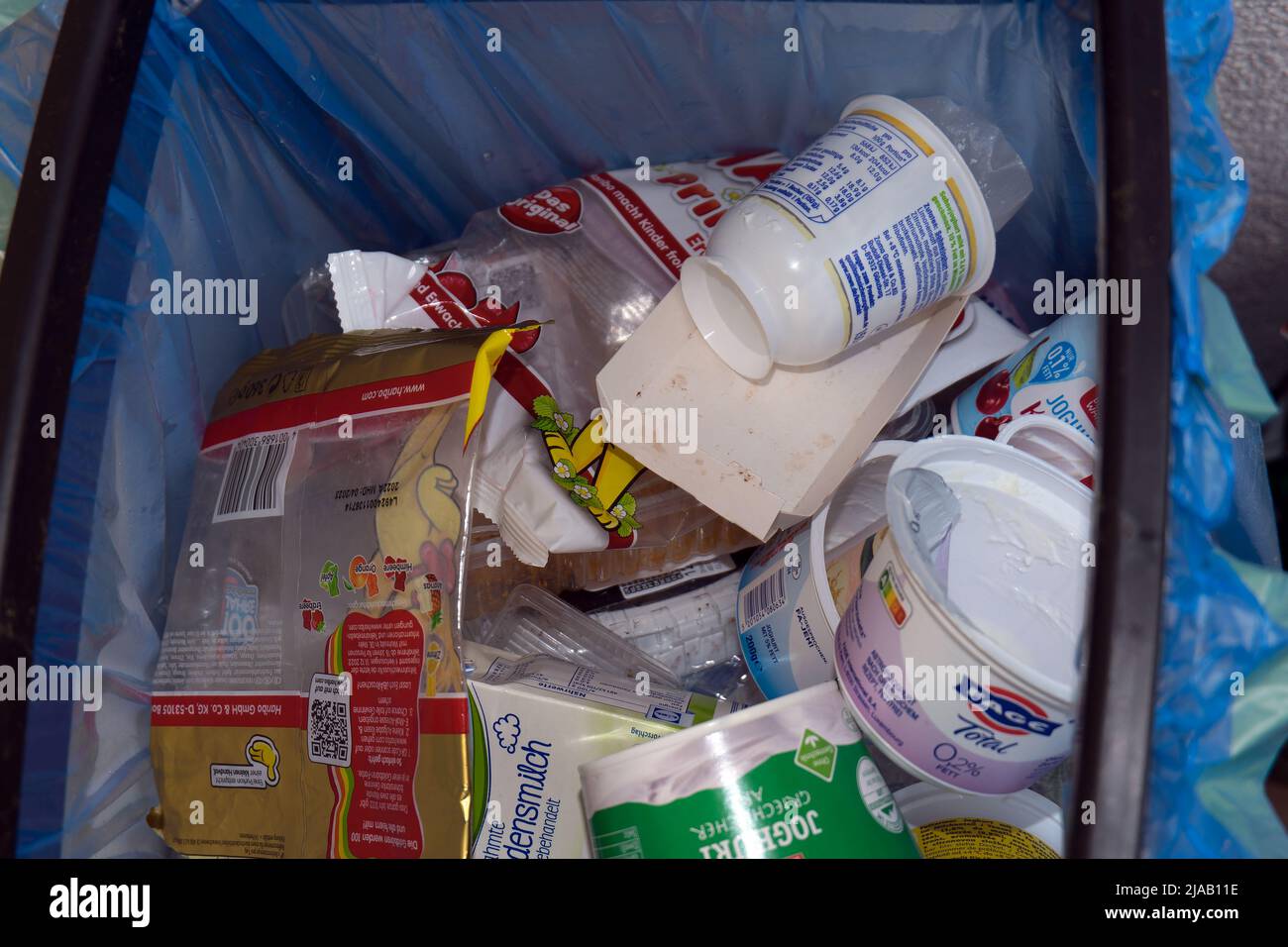 Environmental protection, bag with plastic waste, collecting plastic