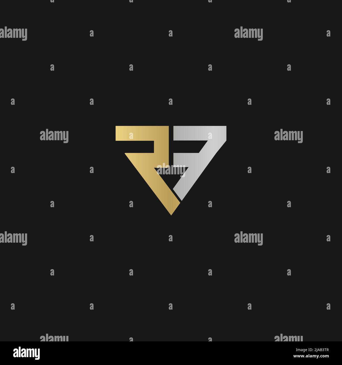 Alphabet Initials logo FZ, ZF, F and Z Stock Vector