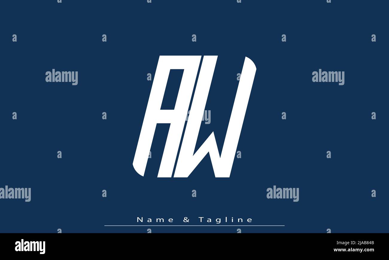Alphabet letters Initials Monogram logo AW, WA Stock Vector Image & Art ...
