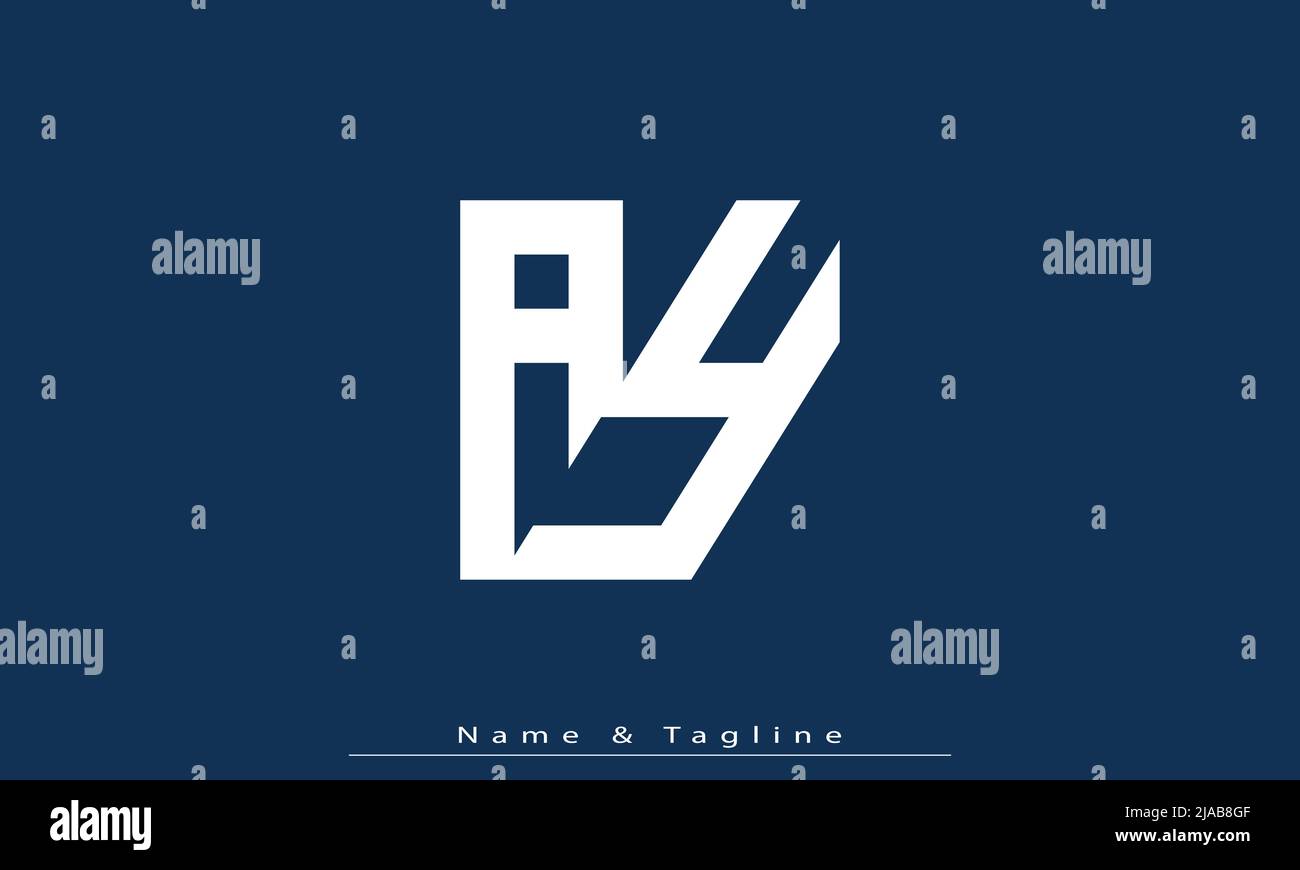 Alphabet letters Initials Monogram logo AY, YA Stock Vector