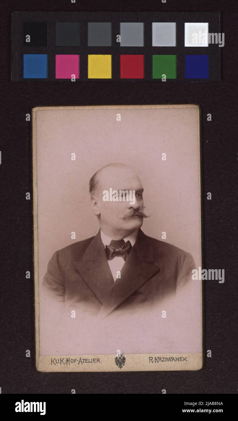 Johann Hartl, fencing master. Rudolf Krziwanek (1843-1905), photographer Stock Photo