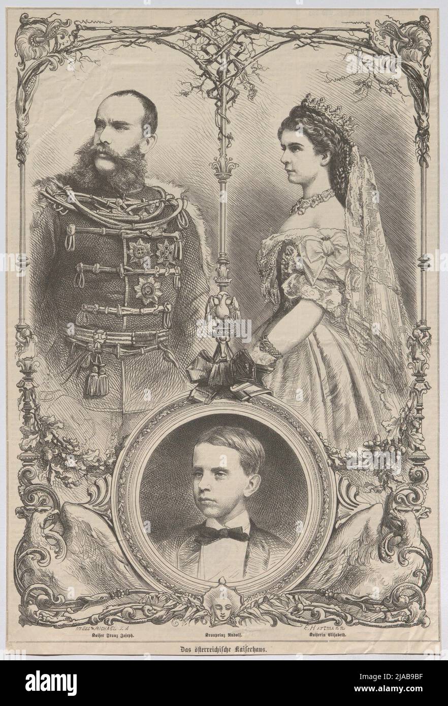 The Austrian imperial house. Emperor Franz Joseph. Empress Elisabeth