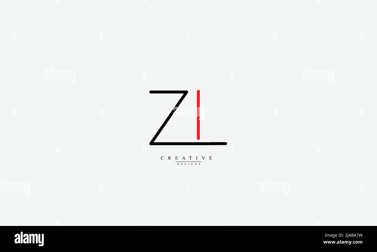 Alphabet letters Initials Monogram logo ZL LZ Z L Stock Vector