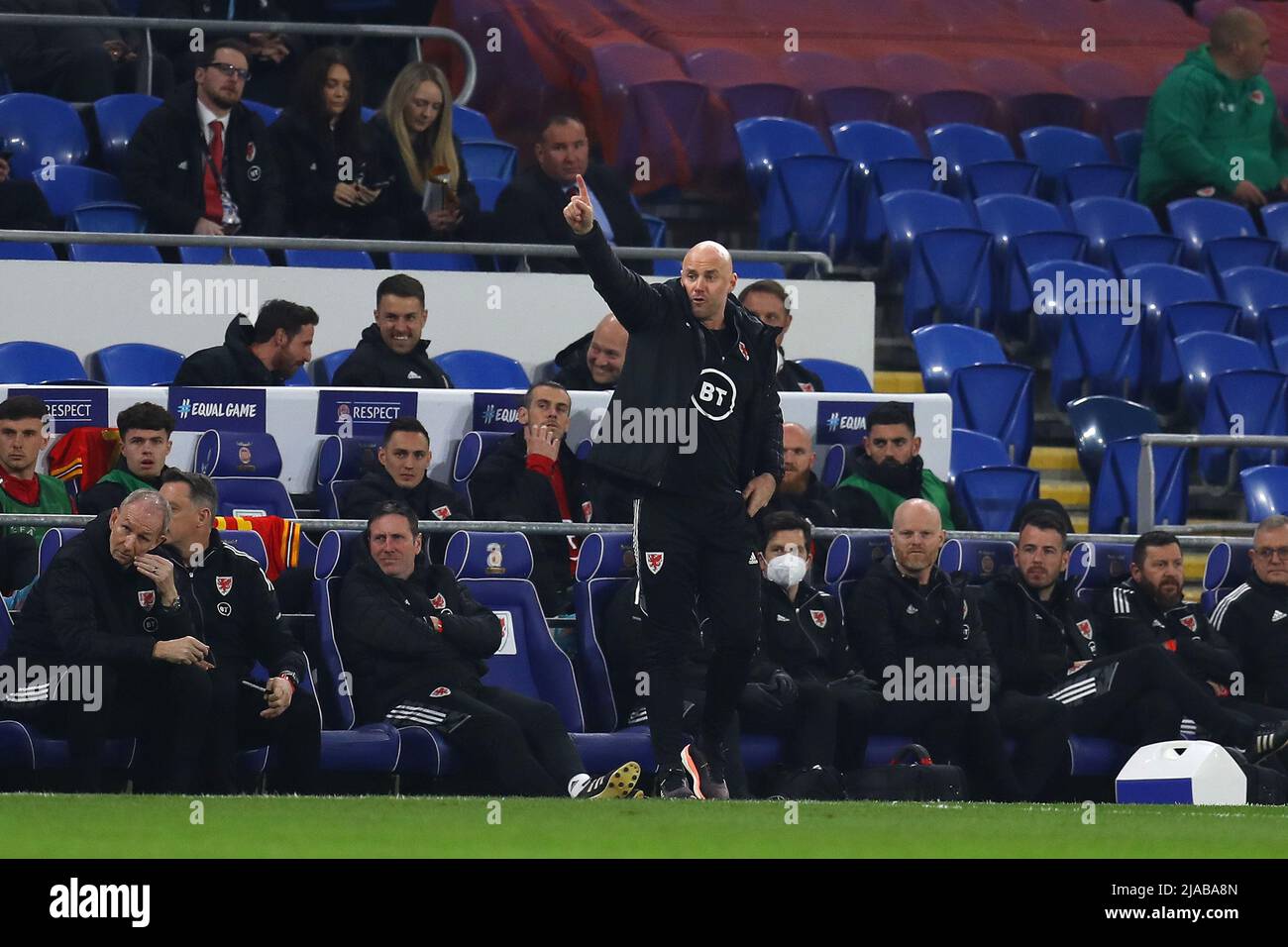 Rob Page, the manager/head coach of Wales football team. Wales v Czech Republic, international football friendly match for the DEC Ukraine Humanitaria Stock Photo