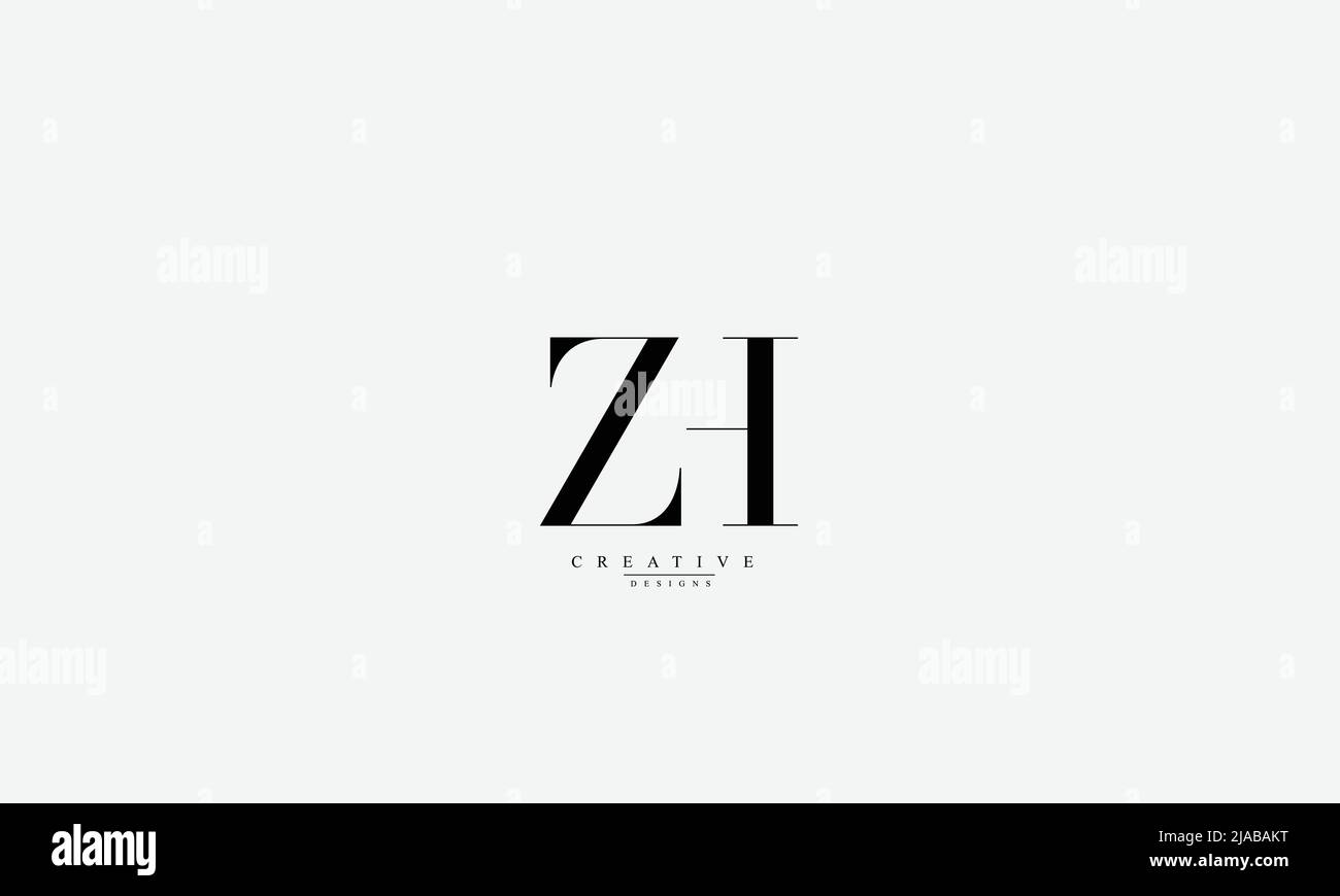 Alphabet letters Initials Monogram logo ZH HZ Z H Stock Vector Image
