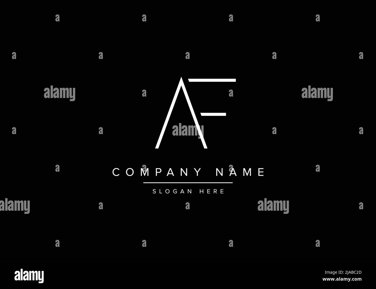 Alphabet AF logo design, Creative vector logo icon design concept for business or company identity Stock Vector
