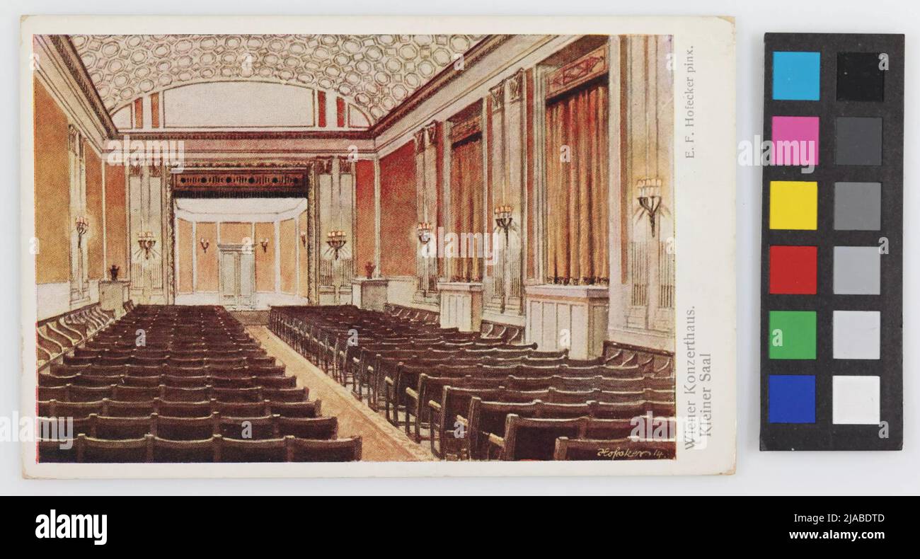 Wiener Konzerthaus. Small Hall. After: Eduard Ferdinand Hofecker (1882-1938), Drawer, brothers Kohn KG (B. K. W. I.), producer Stock Photo