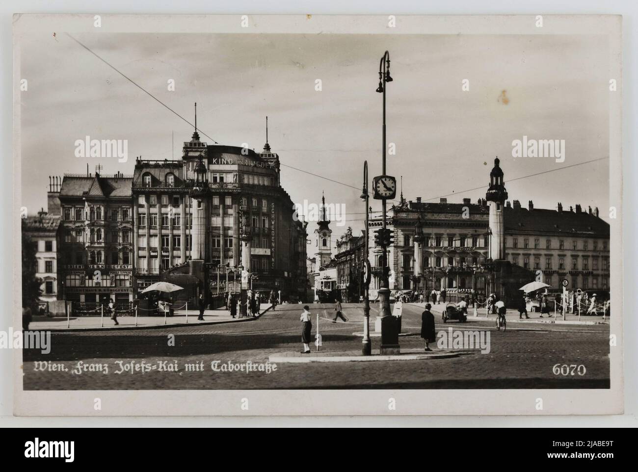 Vienna. Franz Josefs-Kai with Taborstrasse '. Deutscher Schulverein Südmark, producer Stock Photo