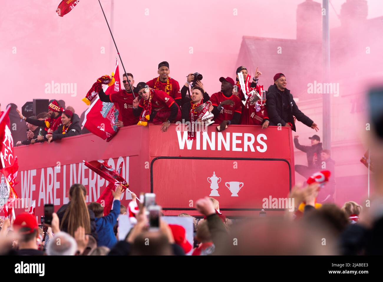 Liverpool, UK. 29th May 2022 Despite last nights defeat at the