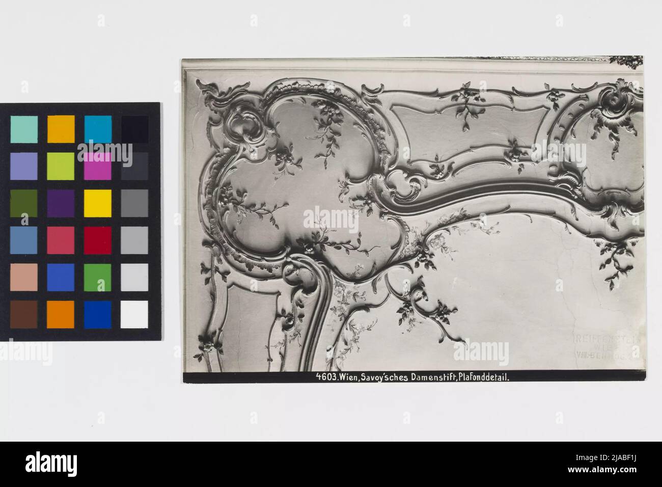 1st, Johannesgasse 15-17 - Savoys' lady's pencil - Interior view - Plafond detail - Stuck decoration bez. u. Mi.: 4603. Vienna, Savoy's women's pencil, Plafonddetail. Comparison: HMW 34718/46, HMW 57150/79 and HMW 246130. Bruno Reiffenstein (1869-1951), Photographer Stock Photo