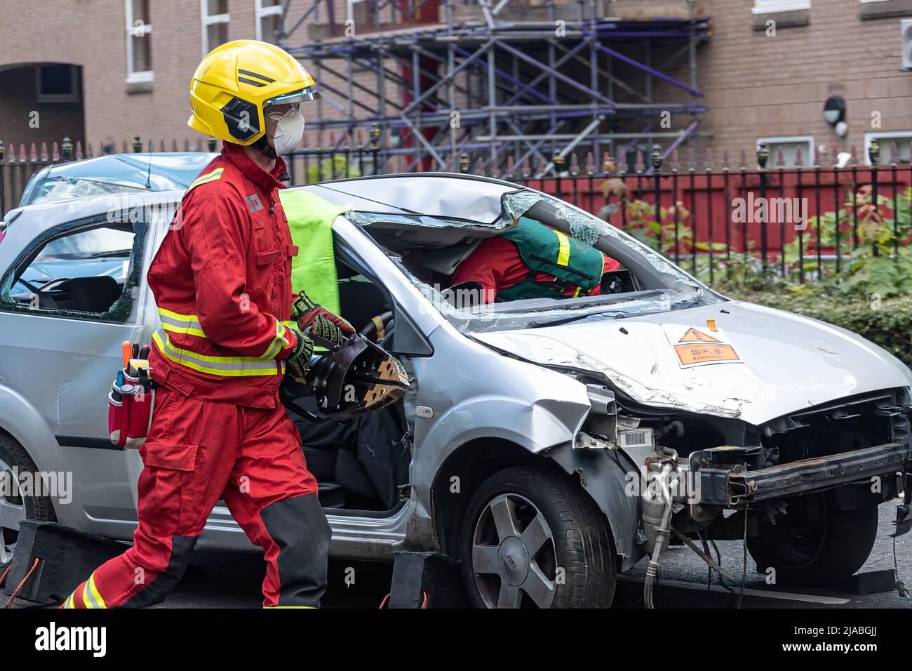 NWFRS Extrication demo Stock Photo