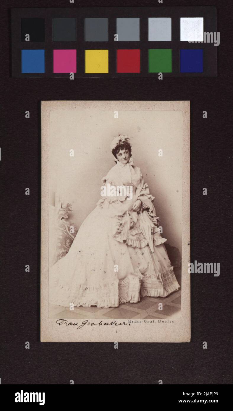Anna Grobecker (18271908), actress. Heinz Gratz, Photo Studio Stock