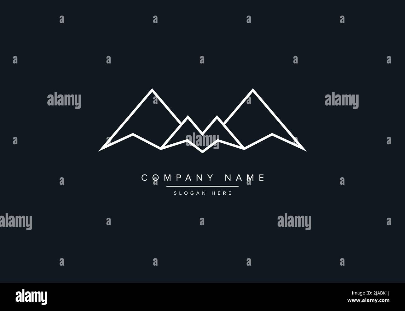 Line art logo icon of a mountain Stock Vector Image & Art - Alamy