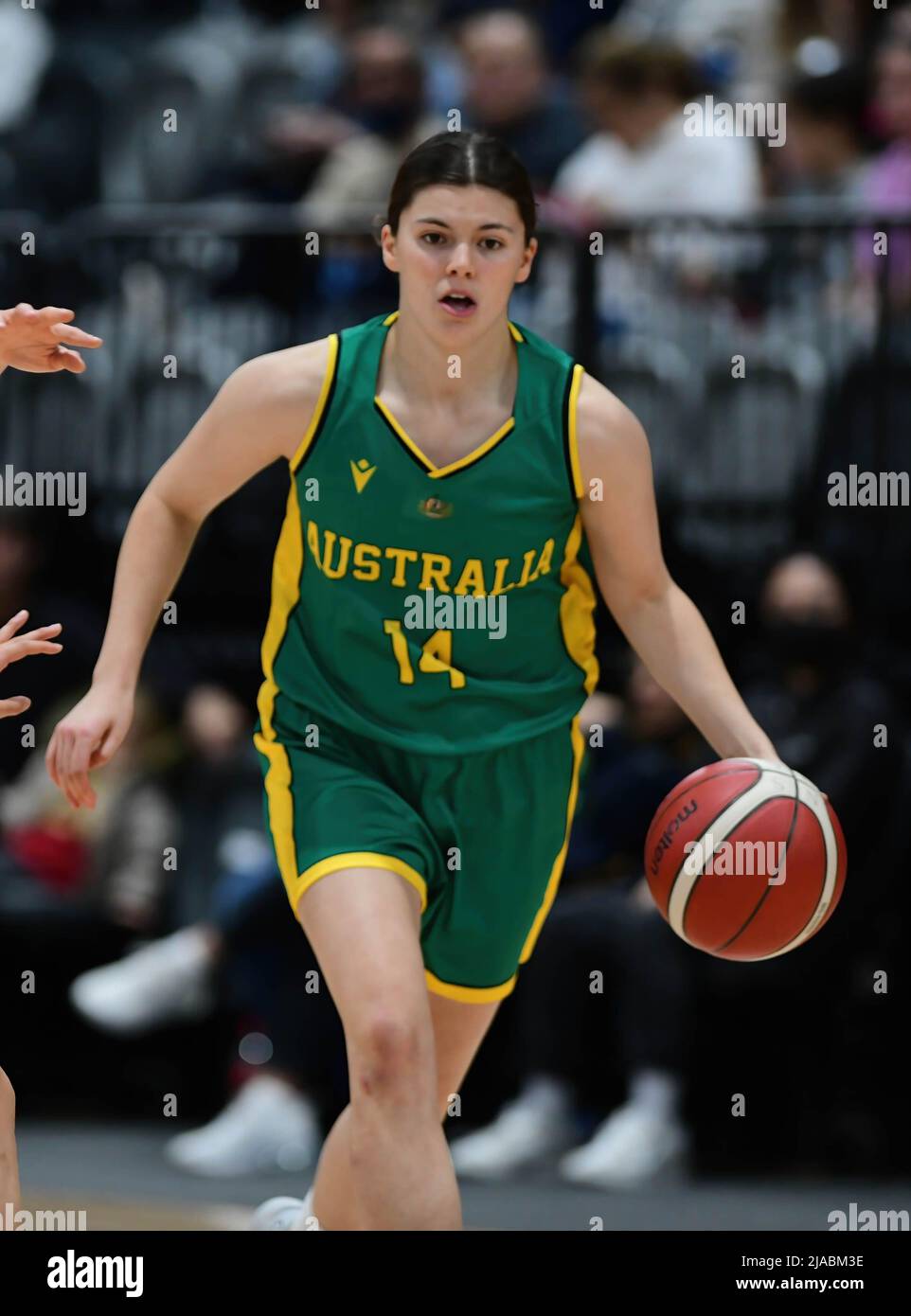 Sydney, Australia. 29th May, 2022. Jade Melbourne of Australia Women's  Basketball Team seen in action during Game 2 of the Friendly International  Women Series match between Australia Women's Basketball Team and Japan