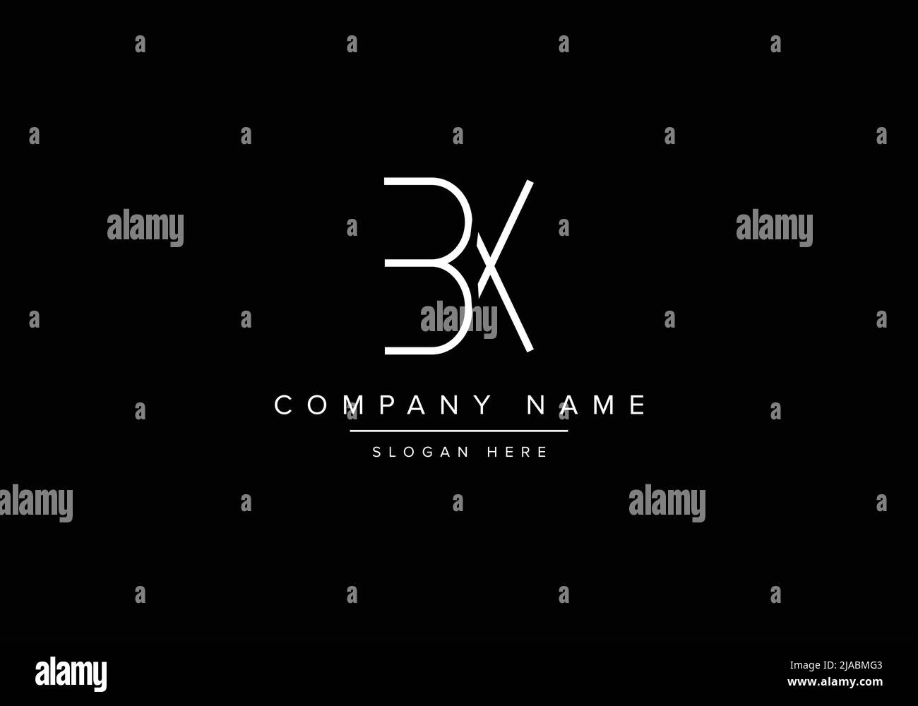 Alphabet letter monogram icon logo BX Stock Vector