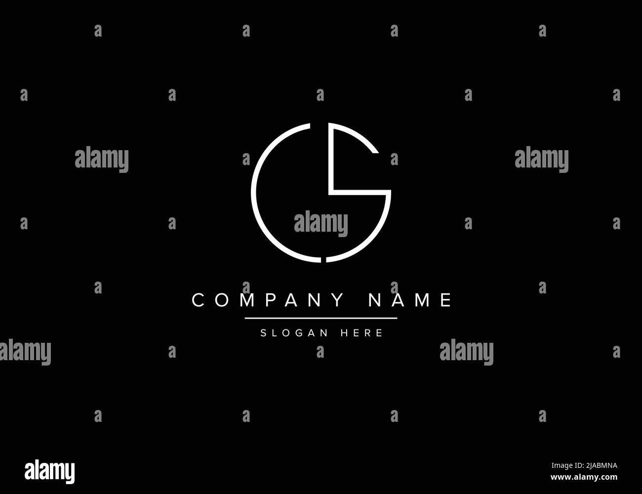 Alphabet letter monogram icon logo CS Stock Vector
