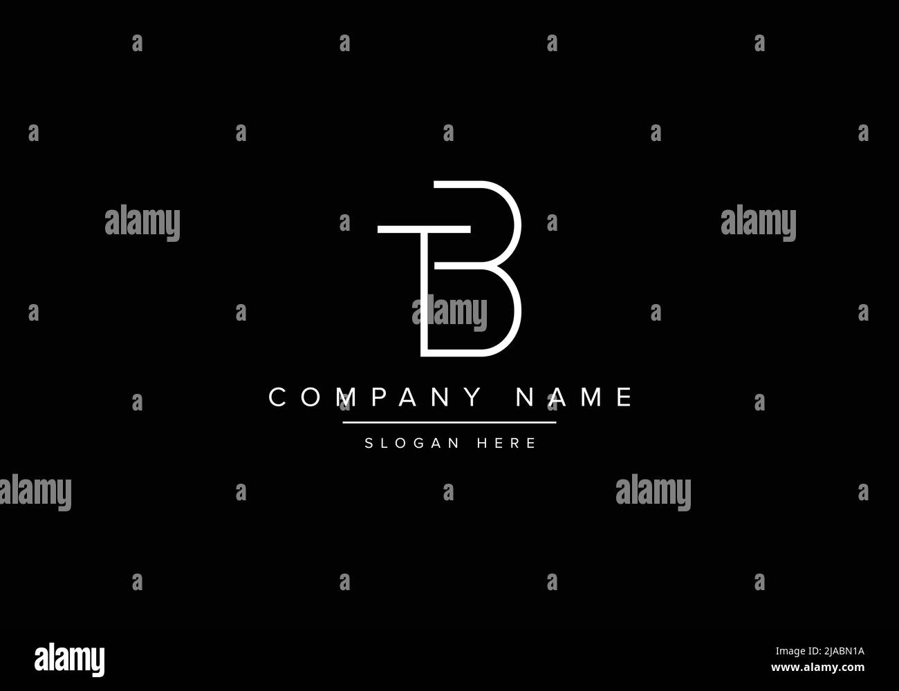 Alphabet letter monogram icon logo BT Stock Vector