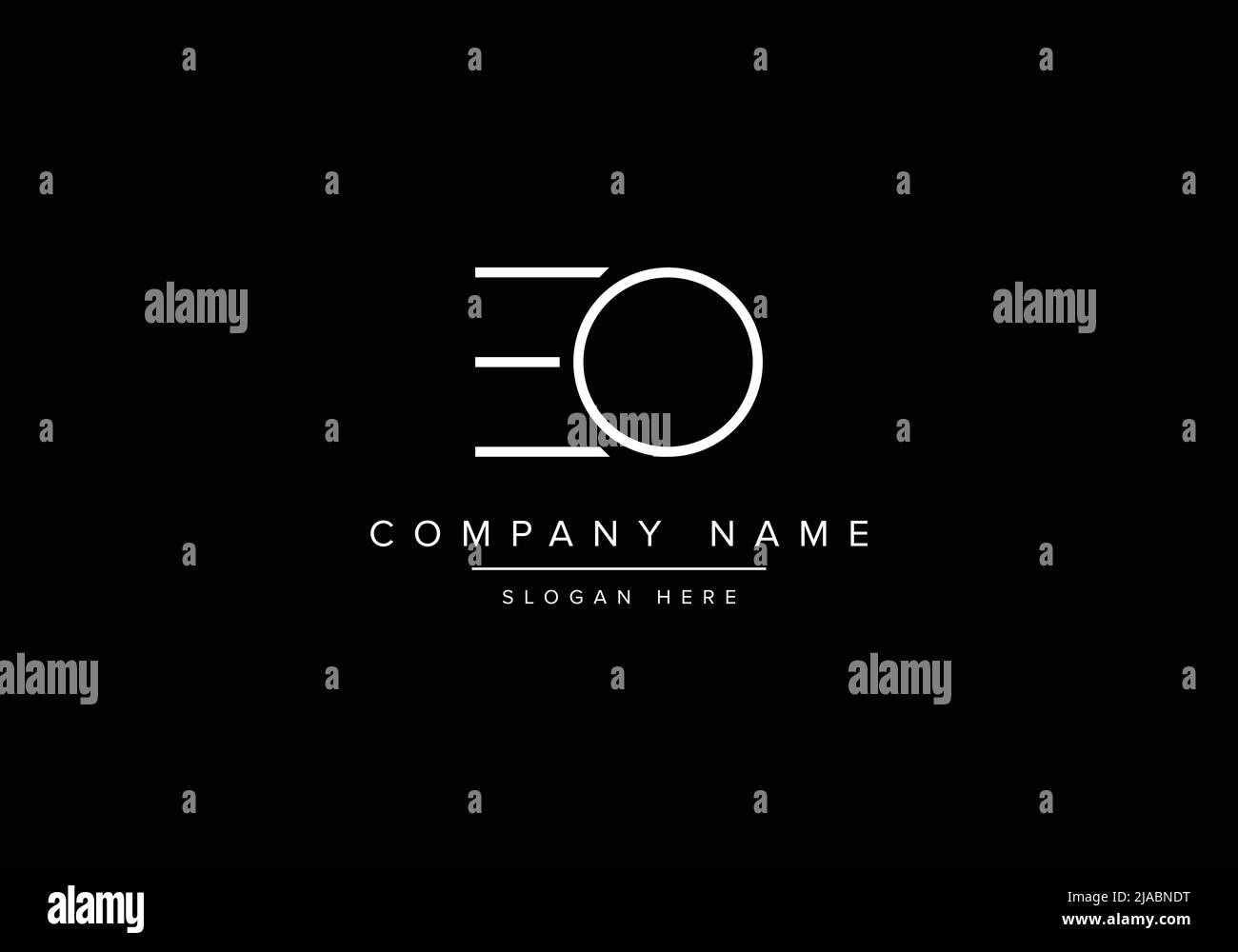 Alphabet letter monogram icon logo EO Stock Vector