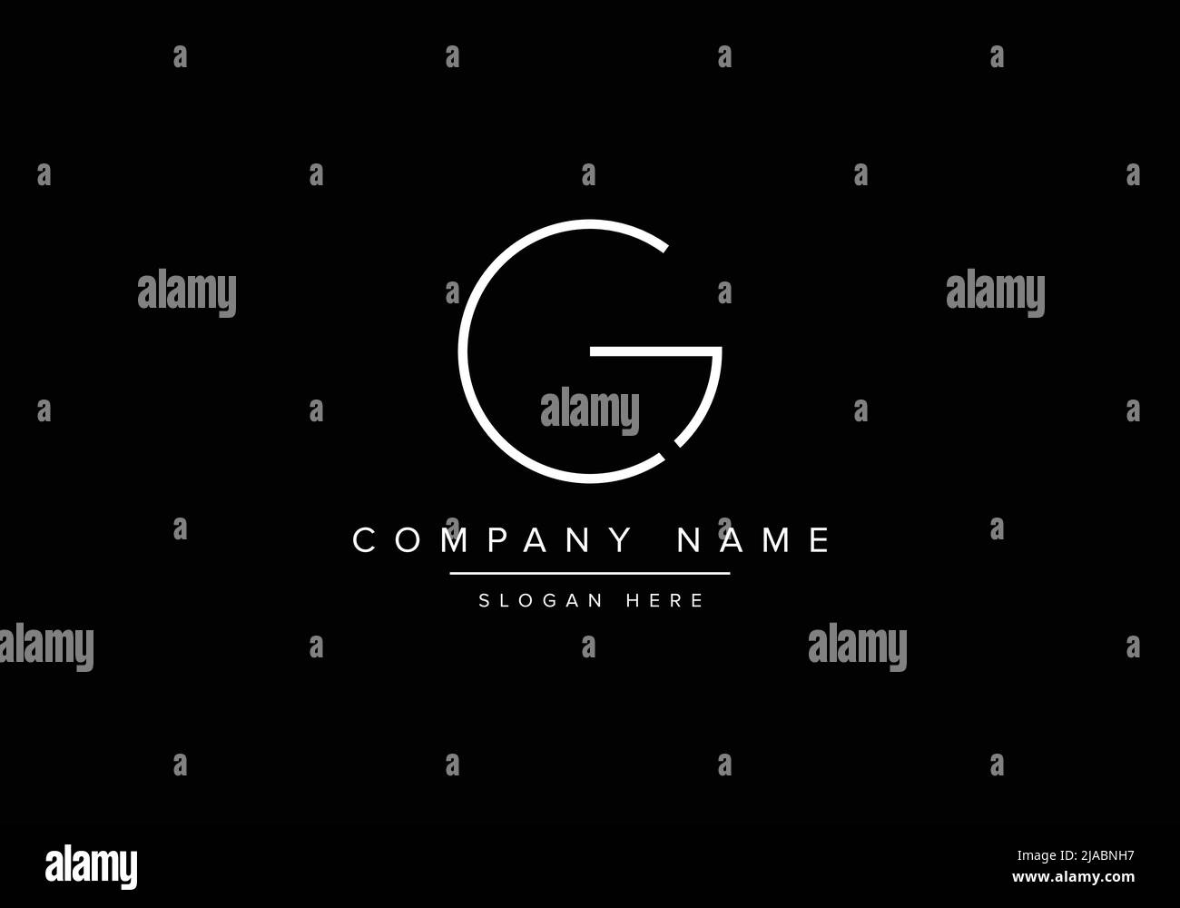 Alphabet letter monogram icon logo GC Stock Vector