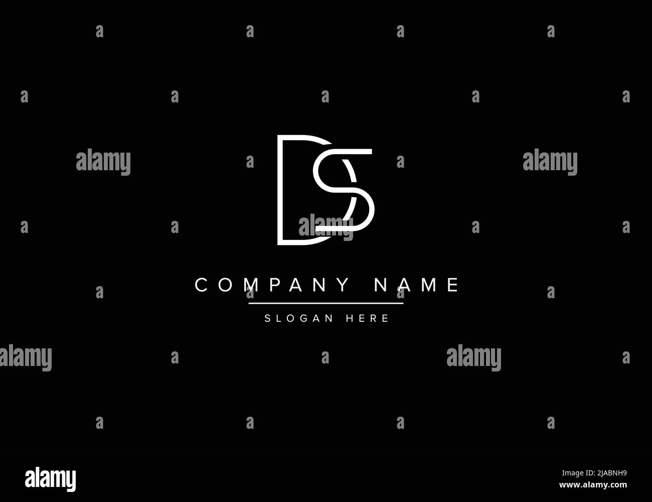 Alphabet letter monogram icon logo DS Stock Vector