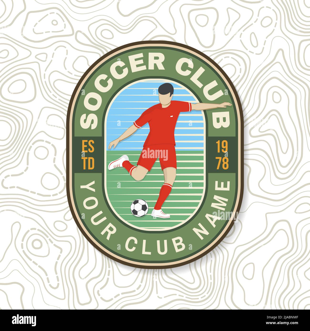 Soccer Football Club Patch Design Vector Illustration For College League Football Club Sign Logo Vintage Monochrome Label Sticker Patch With Stock Vector Image Art Alamy