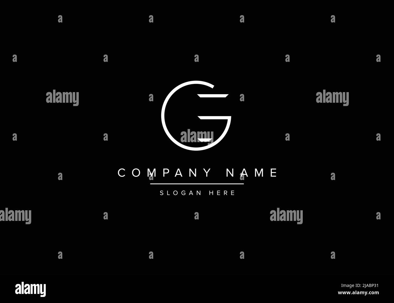 Creative minimal line art icon logo, GE monogram logo Stock Vector ...