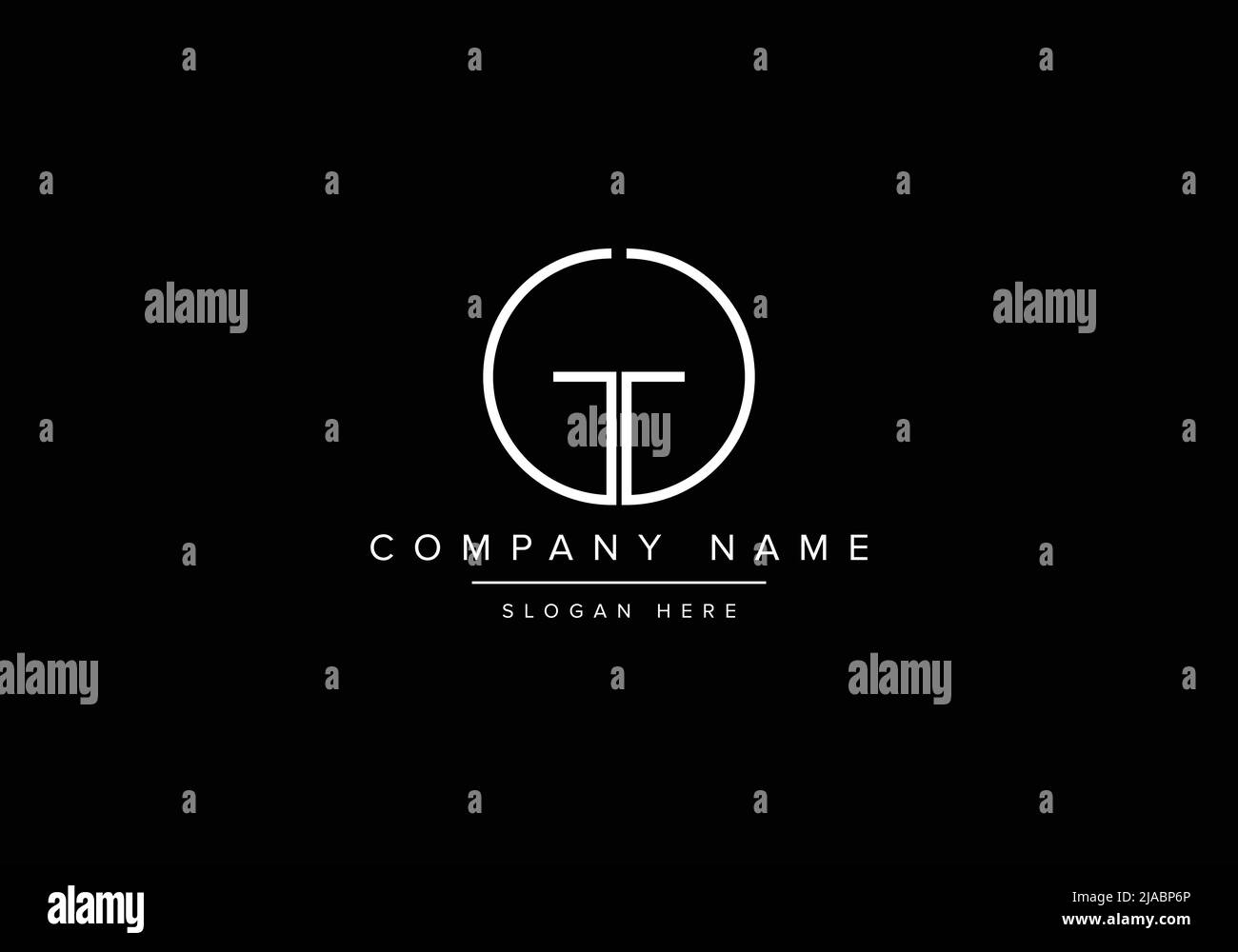 Creative minimal line art icon logo, GG monogram logo Stock Vector